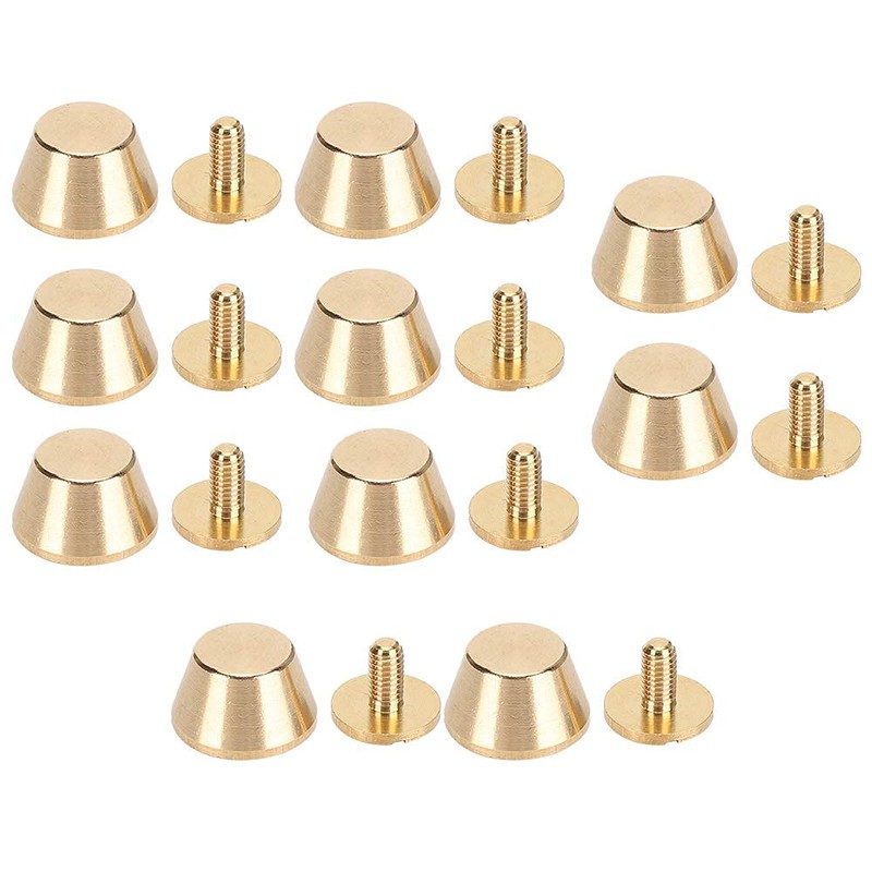 Handbag Feet Studs, 10Pcs Brass Feet Nailhead Purse Handbag Luggage