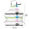Wisedeal Dog Animal Paw Waterproof Bib Apron with 2 Pockets,