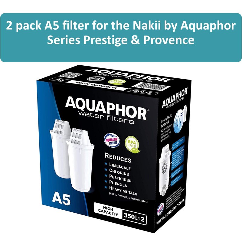 Nakii A5 Replacement Filter for Water Pitcher Filter 2 Pack