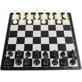 Chess Game - 32cm Chess Board Set-Black and Whit Pieces with Checkerboard Magnetic Chess Set