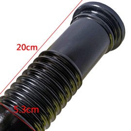 Spring Shape Plug Plug with Suction Cup Waterproof with Convex Black 2.1 x 7.9 inches (5.3 x 20 cm)