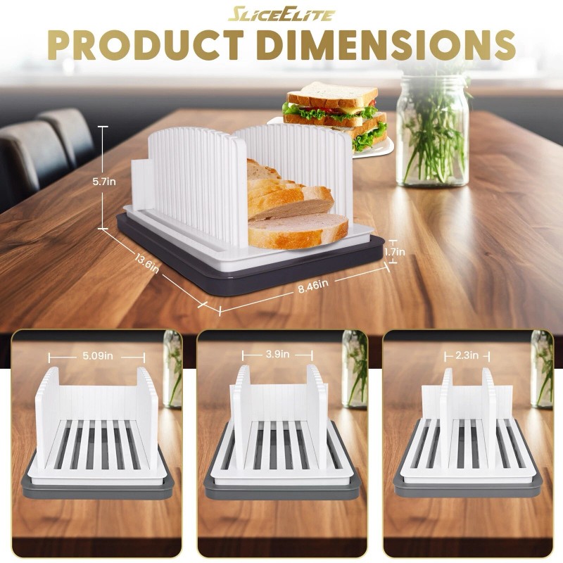 SliceElite Bread Slicer Guide With Bonus Bread Knife