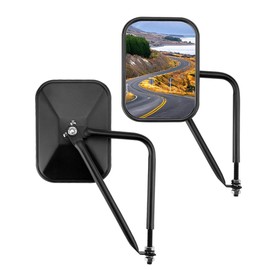 JOYTUTUS Mirrors Doors Off Compatible with 1987-2026 Wrangler YJ TJ JK JKU JL JLU Gladiator JT, Anti-shake Wide Vision Mirrors Easier Install Door Hinge Mirror, Doorless Side Mirror