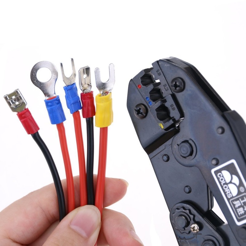 Hilitchi Professional Insulated Wire Terminals Connectors Ratcheting Crimper Tool for