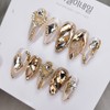 [Premium Nail] Gold Stone Handmade Nail Tips - Short Coffin