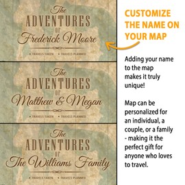 Holy Cow Canvas Caribbean Map on Canvas in Vintage Earth Tones, Travel Map with Pins to Mark Travels, Caribbean Cruise Pin Board, Maps for Wall Push Pin, Gift for Travelers (48"x30", Rolled)