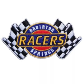 Radiator Springs Racers Embroidered Patch  -2PC  iron on or sew  3.5" X 1.75"