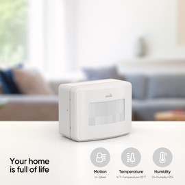 Onvis Motion Sensor for Apple HomeKit, PIR Motion Detector with Light Sensor, Temperature and Humidity Gauge, Scheduled Detection, for Alert System and Automation, Thread