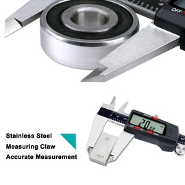 Kynp Digital Caliper, 8 Inch Micrometer Caliper Tool, Vernier Caliper with Stainless Steel Body, Large LCD Screen, Auto - Off Feature, Inch Metric Fraction Conversion (200mm)