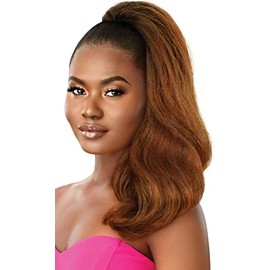 Outre Pretty Quick Pony Medium Length Straight Perm Yaki Style Heat Resistant Fiber Secure Fit w/ Combs & Drawstring - NEESHA BODY WAVE 18" (DRSIECP)