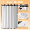 River Dream No Hook Cotton Blend Shower Curtain with Snap