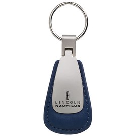 Au-TOMOTIVE GOLD Leather Teardrop Key Chain for Lincoln Nautilus (Blue)