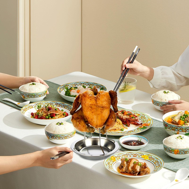 Yilceemy Roast Chicken Rack Stainless Steel Roast Chicken Rack Grill