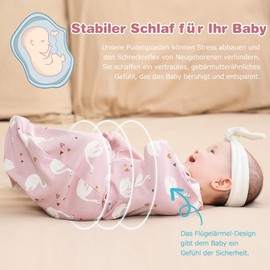 HINATAA Swaddle Blanket for Babies 0-3/3-6 Months, Sleeping Bags Newborn, Organic Cotton Baby Swaddling Cloths All Season, Baby Swaddle for Boys Girls, Adjustable Baby Swaddling Bag (Pink, 0-3 Months)