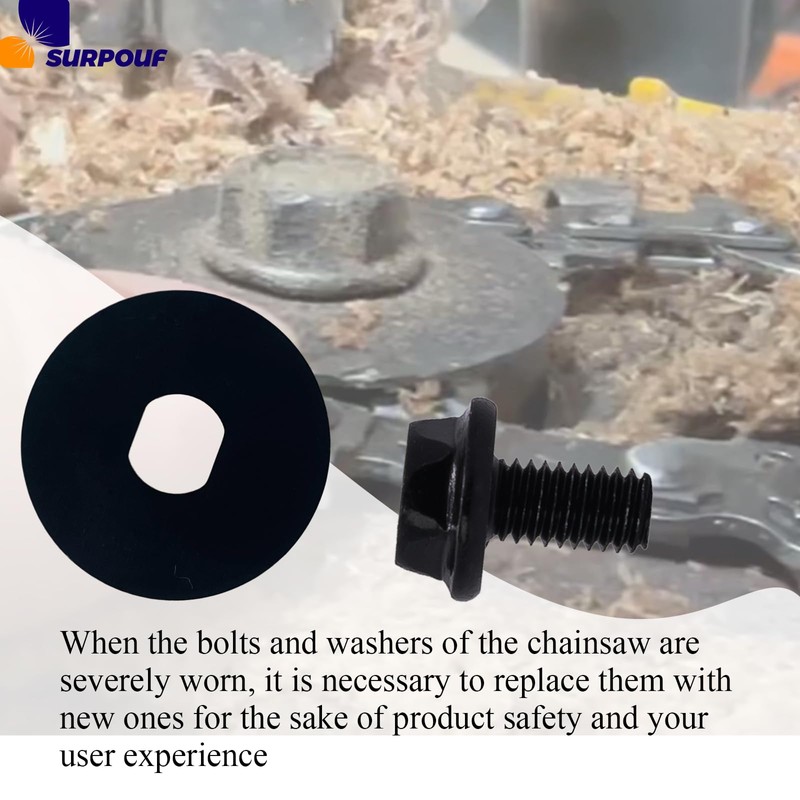 SURPOUF 90639221 90618229 Chainsaw Bolt and Washer Fits For DeWALT