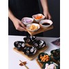 yaocoral 4 Pack 3 oz Small Ceramic Dipping Dishes Japanese