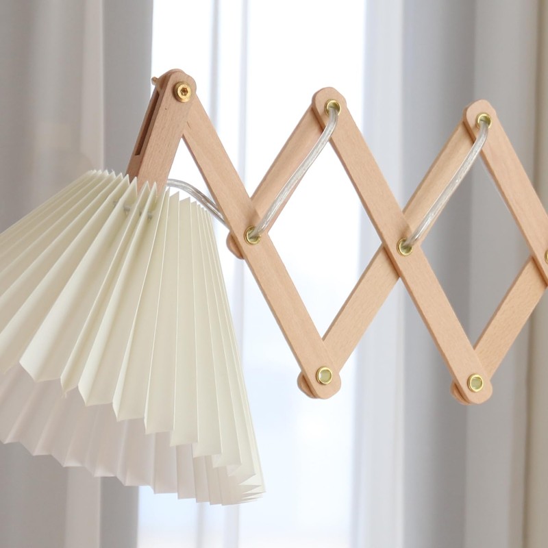PEAUARL Plug in Mounted Wall Sconce, Swing Arm Wall Lamp