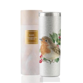 Robin Gifts - 20oz Stainless Steel Tumblers with Lids and Straws, Perfect Gifts for Robin Lovers, Mom, Girls, Women, for Christmas, Birthday, Thanksgiving