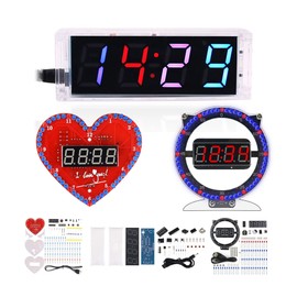 Yidab Electronic DIY Soldering Practice Learning Project Kit,Interesting Self Soldering Assembled Electronic Clock (Clock-3IN1)