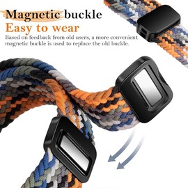 Magnetic Watch Strap for Ticwatch GTH / E3 / E, 20mm Bracelet Nylon Sport Replacement Band for Coros Apex 42mm / Apex 2 / Pace 2