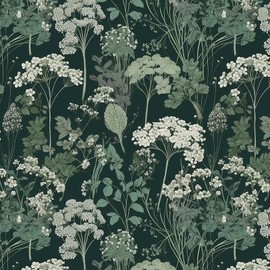 Wudnaye Vintage Floral Peel and Stick Wallpaper Leaf Contact Paper 16.9in×118.1in Dark Green Farm Wallpaper Self Adhesive Botanical Contact Paper Removable Waterproof for Bedroom Cabinet Renter Vinyl