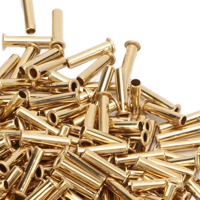 500Pcs Hollow Rivet Brass Decorative Through Hole Excellent Corrosion Resistance