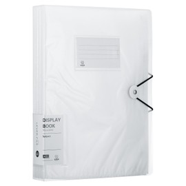 PATIKIL 8.5x11" Binders with Plastic Sleeve, 1 Pcs A4 Display 80 Pocket Portfolio Binder Folder Presentation Book with Clear Plastic Sheet Protector Sleeves for Artwork Documents,White