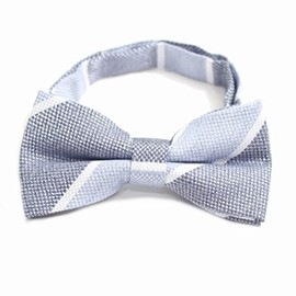 CUFFSMANIA Bowtie, One-Touch, Hook Type, Easy Fit, Men's, Men's, Gentlemen, Blue, Light Blue, Navy, White, Border Bowtie, gray