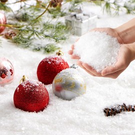 Franell Winter Sparkling Plastic, Fake Snow for DIY Christmas Decorations, Crafts, Party, 200g