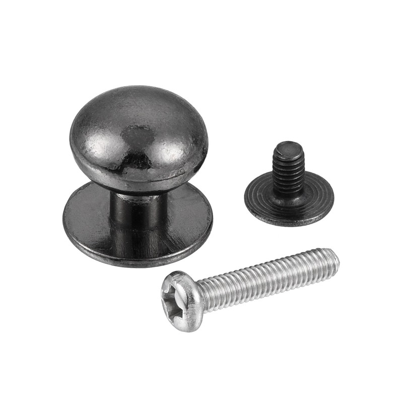 sourcing map 12mm Head Dia. Round Knobs Pull Handle, 24pcs