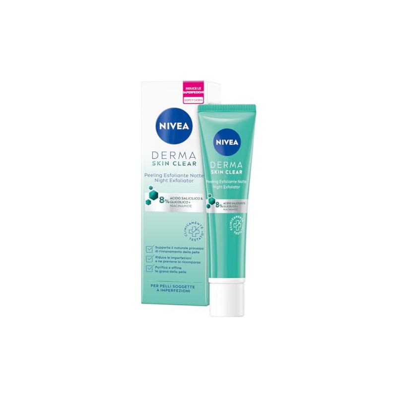 NIVEA Derma Skin Clear Exfoliator Against Imperfections 40 ml, Face