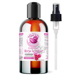 Bella Terra Oils - Rosewater Spray 8oz - Crafted from the Heart of Roses, Subtle Face and Hair Refreshment, Pure Bulgarian Rose Essence