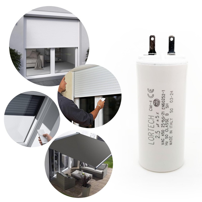Capacitor 2.5 µF 6 Nm for Roller Shutters with Small