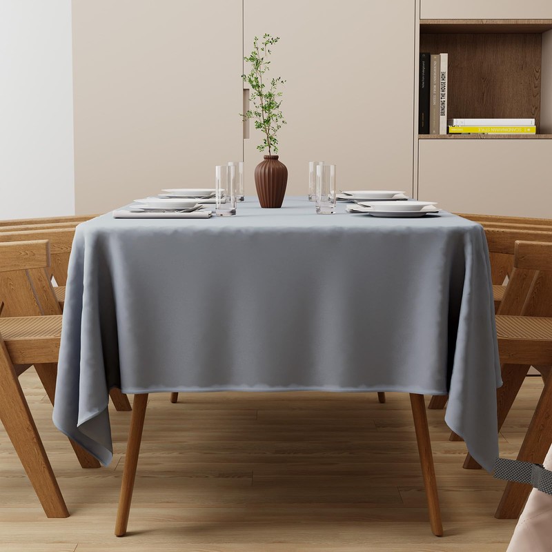 Zdada Grey Tablecloths 110 x 180 cm - High-Quality Polyester