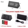 AJC Reloj Despertador Digital Madera Minimalista Led Sensor Voz