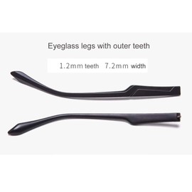 ZEALMAX 1 Pair Eyeglass Replacement Temples Eyeglass Temples for Eyeglass Repair Black, black