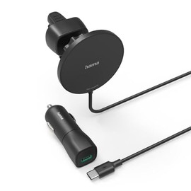 Hama 201697 Car Phone Charger MagCharge Car FC15 Holder Wireless Charging