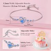 Birthstone Bracelets for Women Trendy: Infinity Heart Tennis Bracelet with