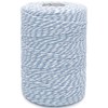 Leecogo Bakers 656ft Light Blue and White Cotton Rope for