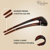 Parcelona French Long Duo Tortoise Shell Marrón Grande 12,1 cm