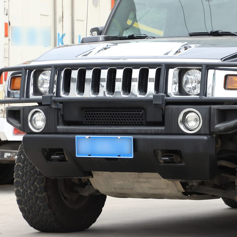 Qiosreui Front Fog Light Lamp Cover Ring for Hummer H2