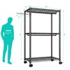 PUNION Rolling Clothes Rack Portable Closet Wardrobe with Wheels and