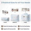 Set di 3 beauty case da donna con motivo floreale,
