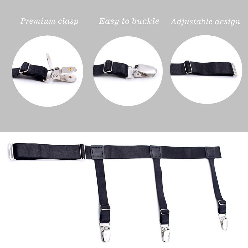 LazarsSpace Men's Shirt Stays/holder for Tucking, Garter and holder, Securing
