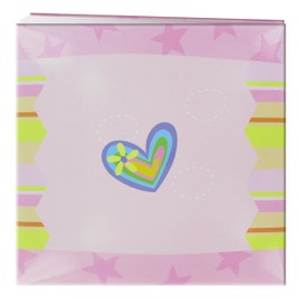Pioneer 3D Applique Striped Post Bound Album 12"X12"-Heart