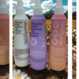 Termoprotector Capilar MILAGROS . Desenredante & Perfume Capilar Anti Frizz - Multi-Beneficial Formula for Skin Protection 250 G Martina - gold - Specification: Desenredante Martina