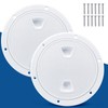 Moresis 2Pcs Boat Hatch- 4" 6" Deck Plate Marine Round