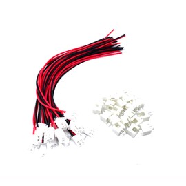 20 Sets JST XH 2.54mm Pitch 2-Pin Female Connector and Male Plug with 26AWG 150mm Wire Cable for LED Strips RC Toys PCB Household Appliances