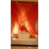 AK Trading 115" x 120" White Chiffon Drapes Panels for