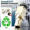 AMPCOM STP CAT8 RJ45 Connector, Zinc Alloy, Tool-Free, 40Gbps, Enterprise,